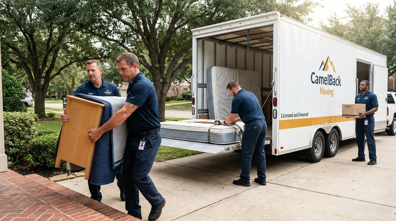 Crew loading residential truck for cross-state move from Fairhope, AL